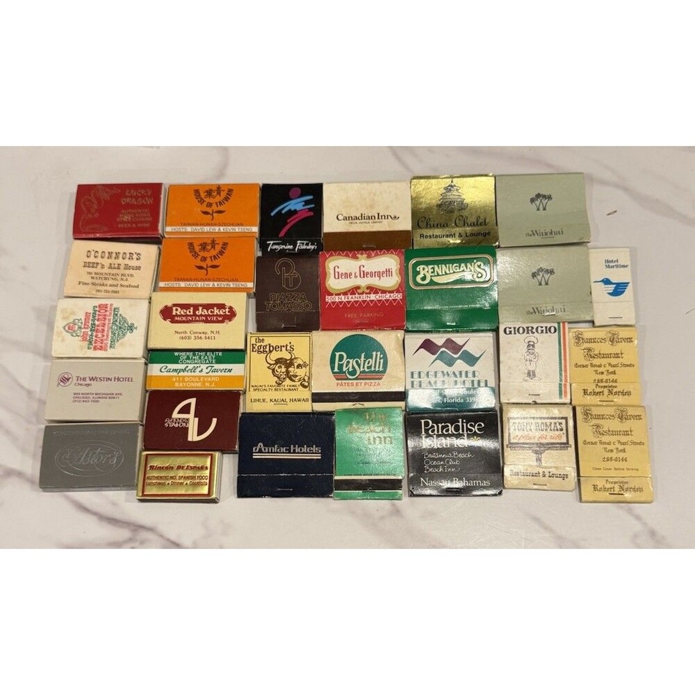 RARE/VINTAGE MATCHBOX / MATCHES LOT/ Restaurant/ Hotel/Casino/ Ads & More 30